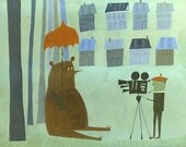 Capturing the bear in his natural habitat.  Limited edition 13x19 print by Matte Stephens.