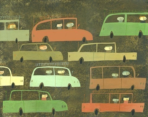 Happy Outing.  Limited edition 11x14 print by Matte Stephens.