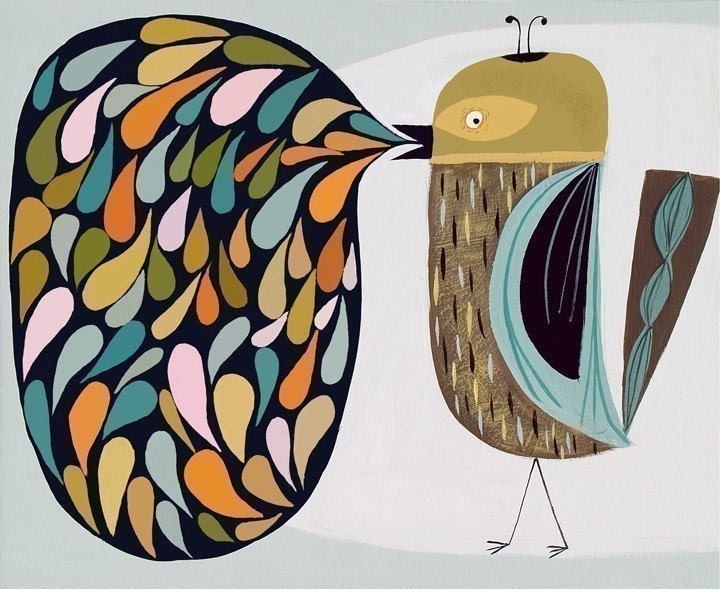 Charlie Bird.  8.5x11 print by Matte Stephens.