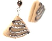 Chocolate crêpe earrings