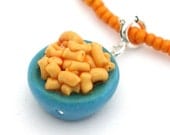 Macaroni and cheese necklace