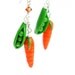 Peas and carrots earrings