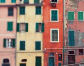Italy Photograph, Cinque Terre, Colorful Houses, Windows, Whimsical Travel Photography - Crayon Box