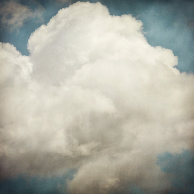 Cloudbusting - Cloud photograph, Dreamy, Whimsical, Sky Blue, Nature Photography, summer