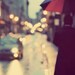 Rainy City Streets, Dreamy Abstract Urban Photograph, Autumn, Fall, Showers, Montreal - I love walking in the rain