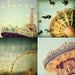 Carnival Photos, Nursery Art, Summer Fair, Ferris Wheel, Merry-Go-Round - Carnivale - Set of four 5x5 prints