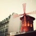 Paris Photos Set of Four Art Prints, Valentine, Red, Moulin Rouge, Windmill, Passion - Rouge - Romantic travel photography