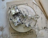shabby chic, vintage, fench, assemblage earrings by Jennifer Valentine
