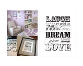 Laugh Dream Love Print WHITE
