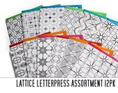 LATTICE LINE Letterpress Notecards 12pk