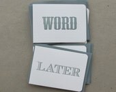 WORD / LATER Letterpress Notecards 6pk