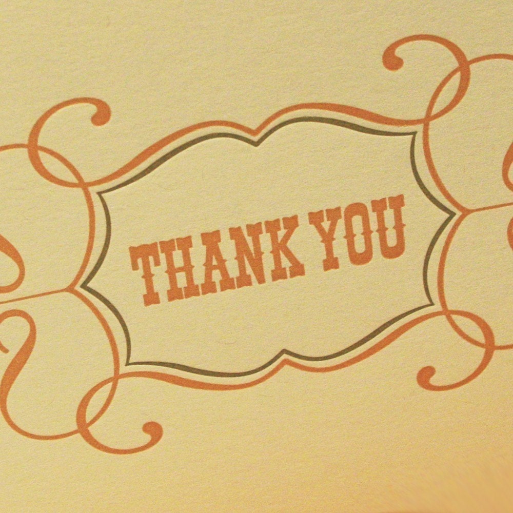 THANK YOU Letterpress Notecards 6pk