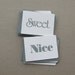 SWEET / NICE Letterpress Notecards 6pk