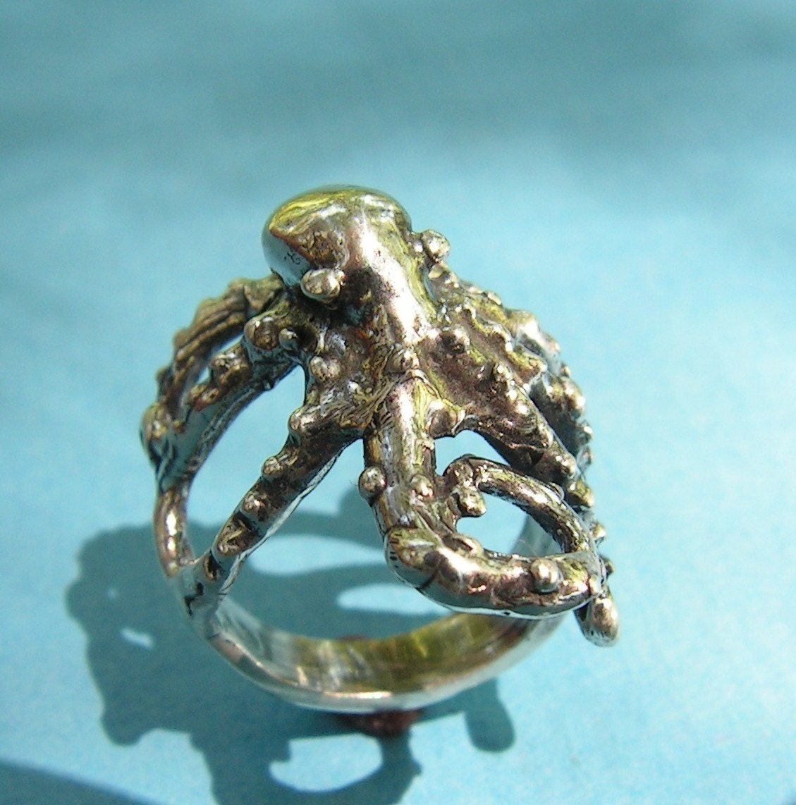 Sterling Silver Octopus Ring