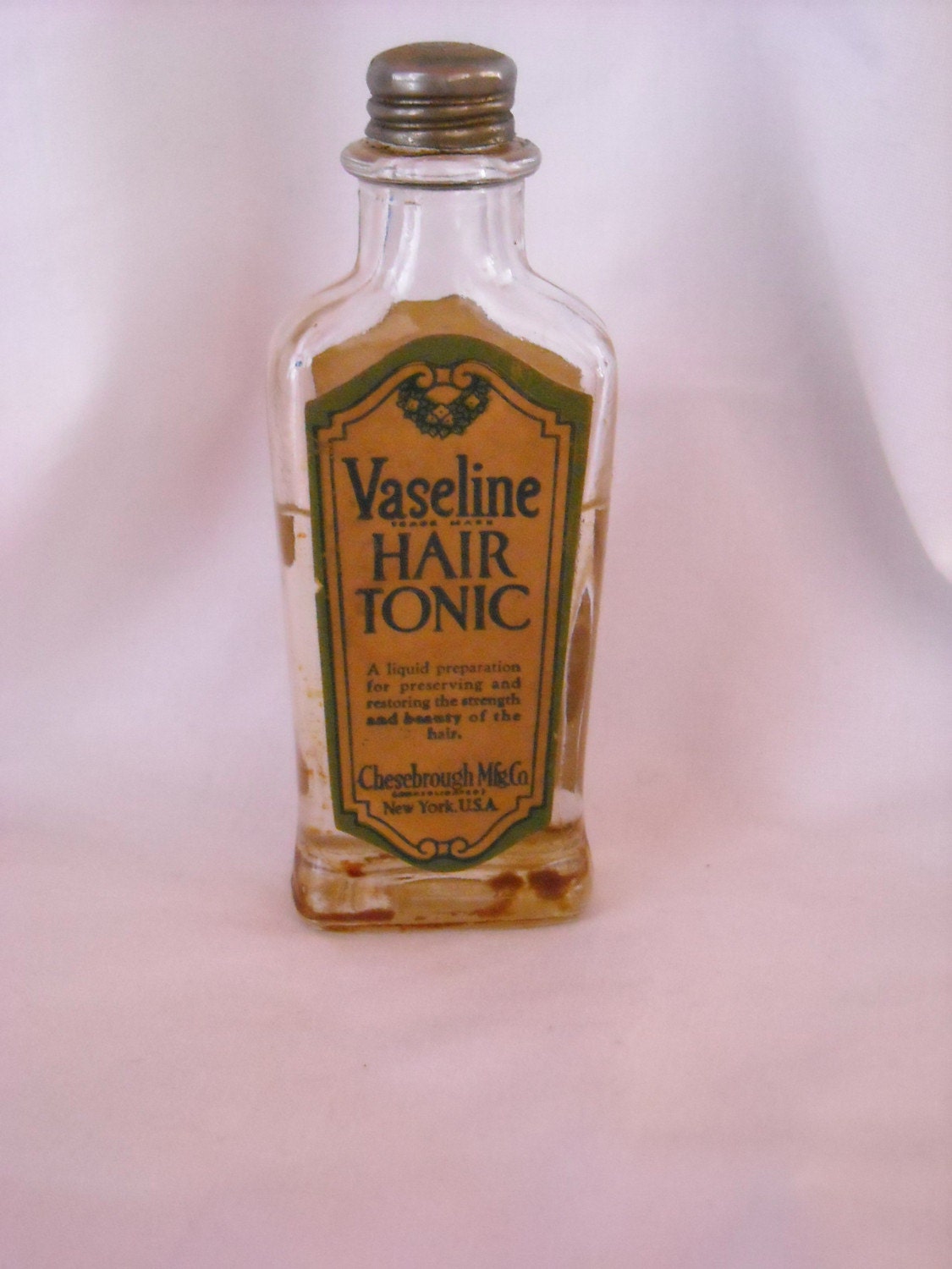 1930's Vaseline Hair Tonic Bottle by TheaLouise on Etsy