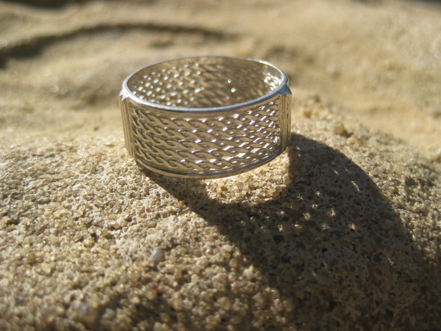 Open-Work West-African Style Silver Ring