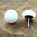 Bright White Fused Glass Post Earrings- Reserved for Ami