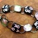 Pink Dichroic Bracelet Jewelry Fused Glass Link Bracelet , Pink Breast Cancer Fused Glass Bracelet. Breast Cancer Awareness