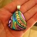 Dichroic Fused Glass Zentangle Pendant, Fused Glass - Southwest