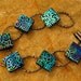 Fused Glass Link Bracelet  Dichroic Fused Glass Link Bracelet Dichroic - Confusion