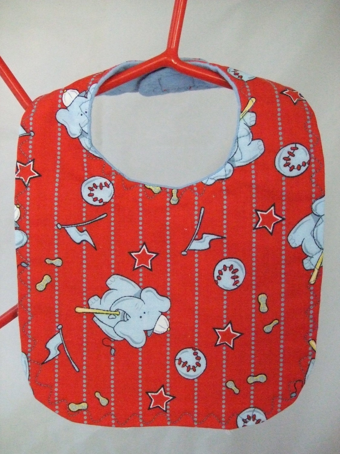 Elephants Playing Baseball Droolie Bib