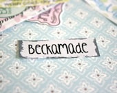 90 Clothing Labels - Gray Grunge Design