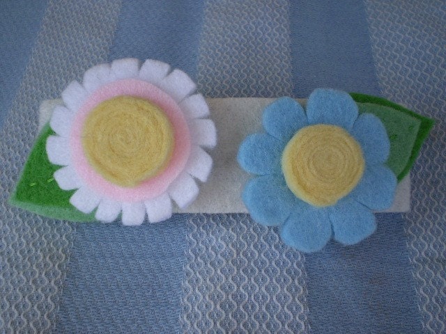 Felt Flowers Hair Clip Barrette