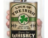 Irish Whiskey - Stainless Steel flask - 8oz.