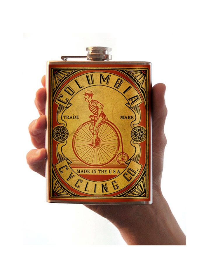 Columbia Cycling Co. - Stainless Steel Flask - 8oz.