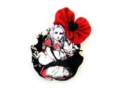 Alice in Wonderland Brooch - Alice & Baby Pig