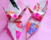 Andy Warhol Peace Crane Bird Wedding Cake Topper Origami Christmas Ornament Birthday Party Favor