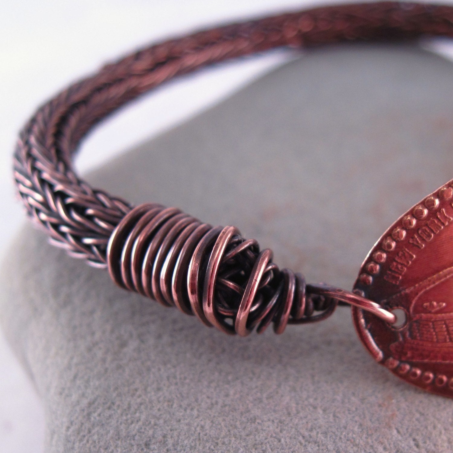 Custom Order Pressed Penny Bangle Bracelet