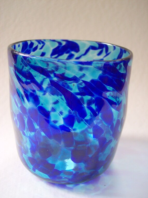 Hand Blown Art Glass Tumbler/Rock Glass/ by providenceartglass