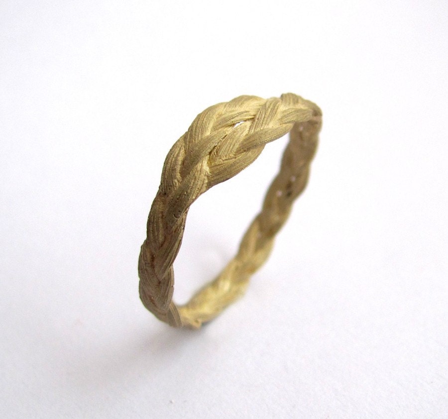 Zopf braided ring in gold