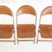 Lot of 3 Industrial Folding Chairs / Weathered Nostalgia / Set of 3 / Metal / Cosco