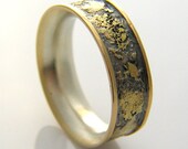 14k gold, sterling silver, 18k gold,  fused ring