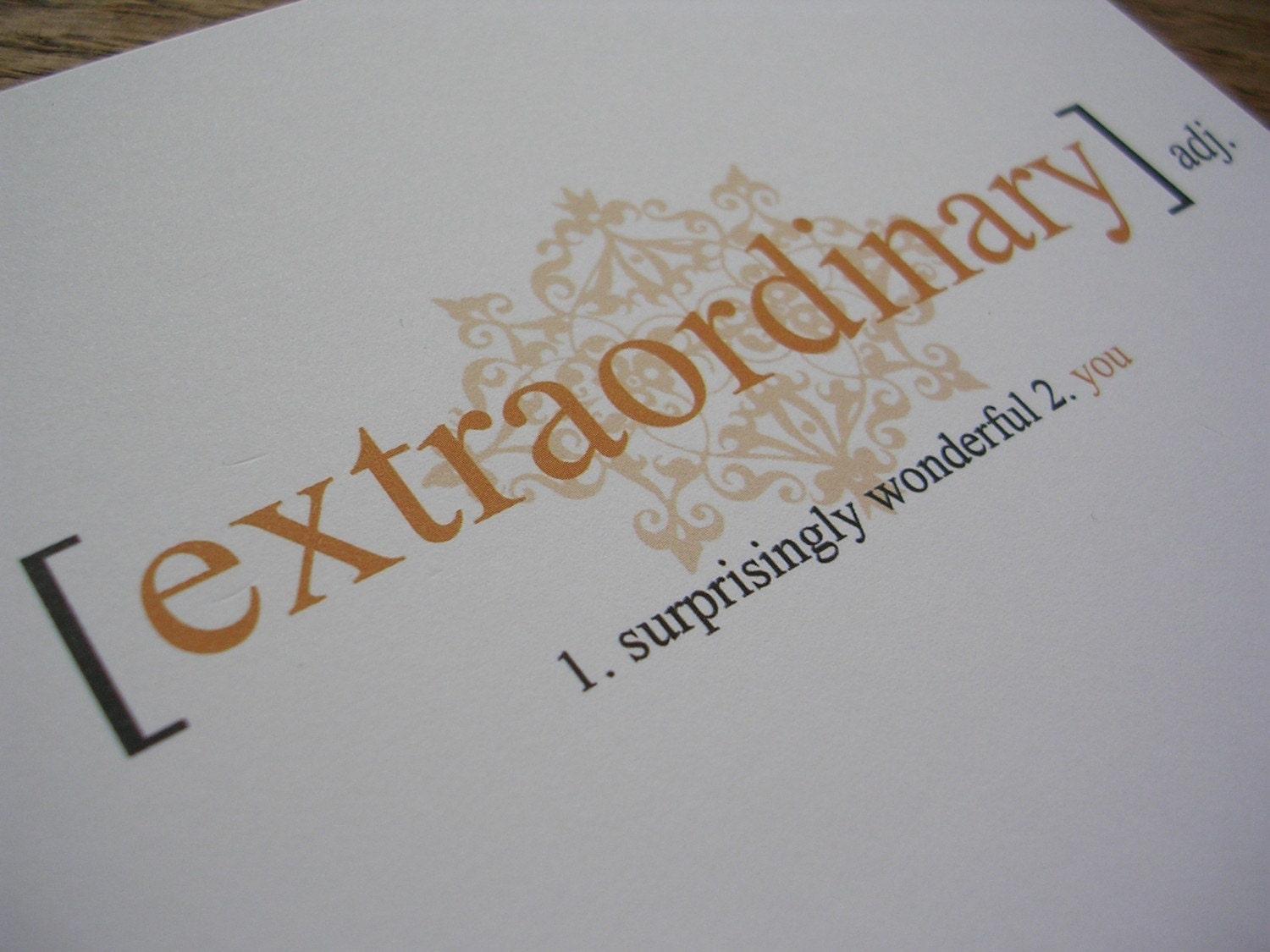DEFINED Extraordinary --- Greeting Card