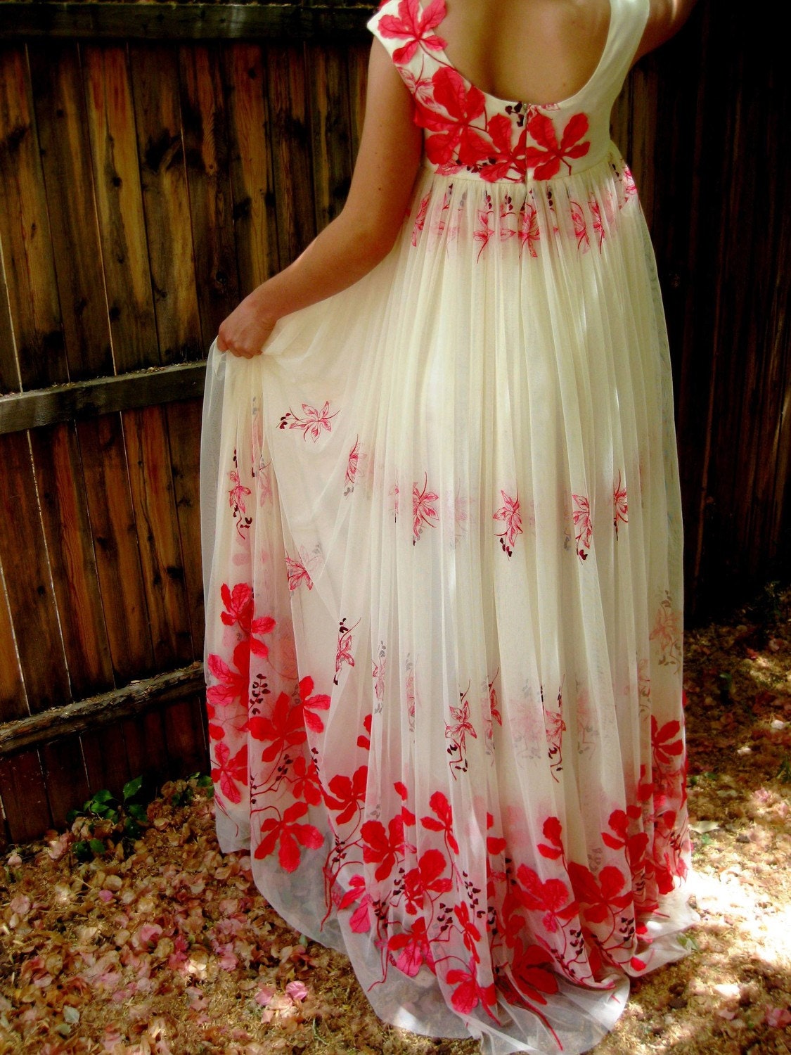 Chiffon Leaf Gown