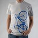 SALE - Medium - Vital Bicycle - unisex tshirt, royal and silver