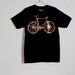 XL - Fixie Bike - adult tshirt, gold foil on black
