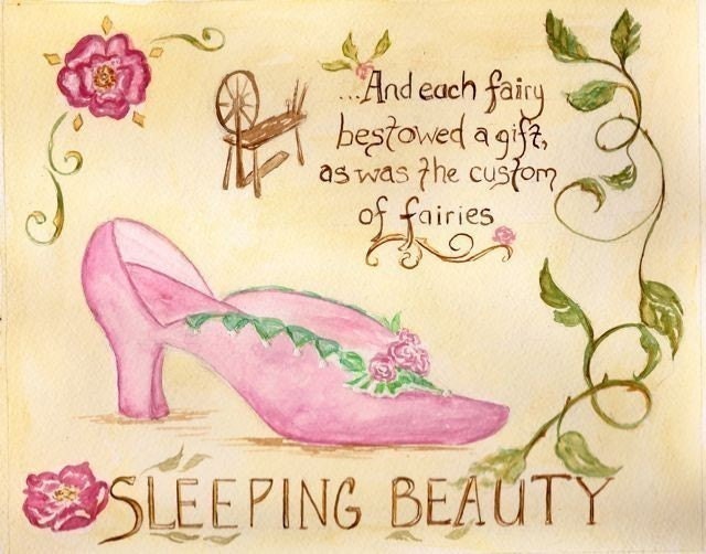 Sleeping Beauty 8x10 fairy tale print
