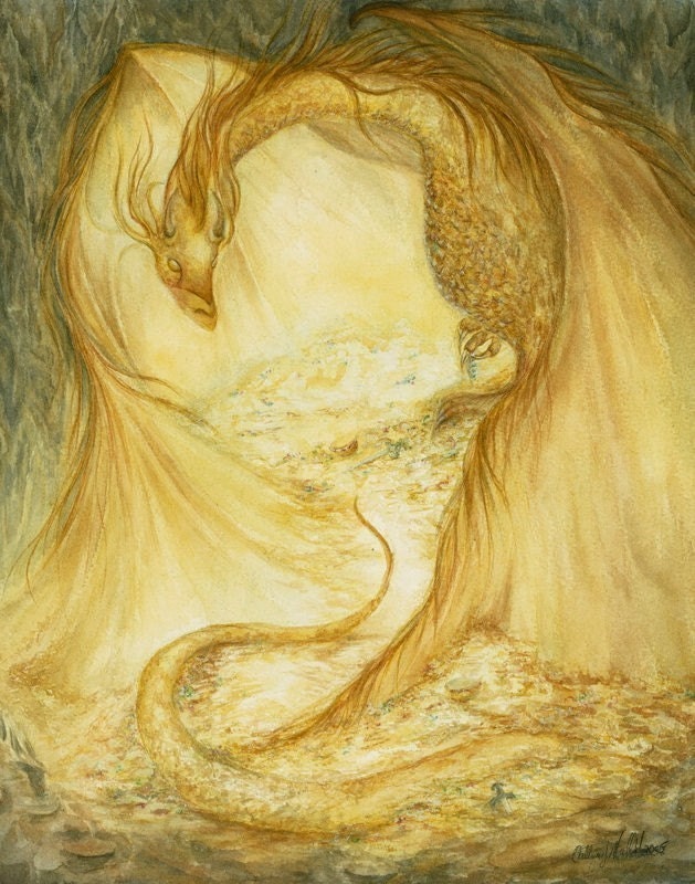 Smaug  Print 8x10 Dragon from the Hobbit