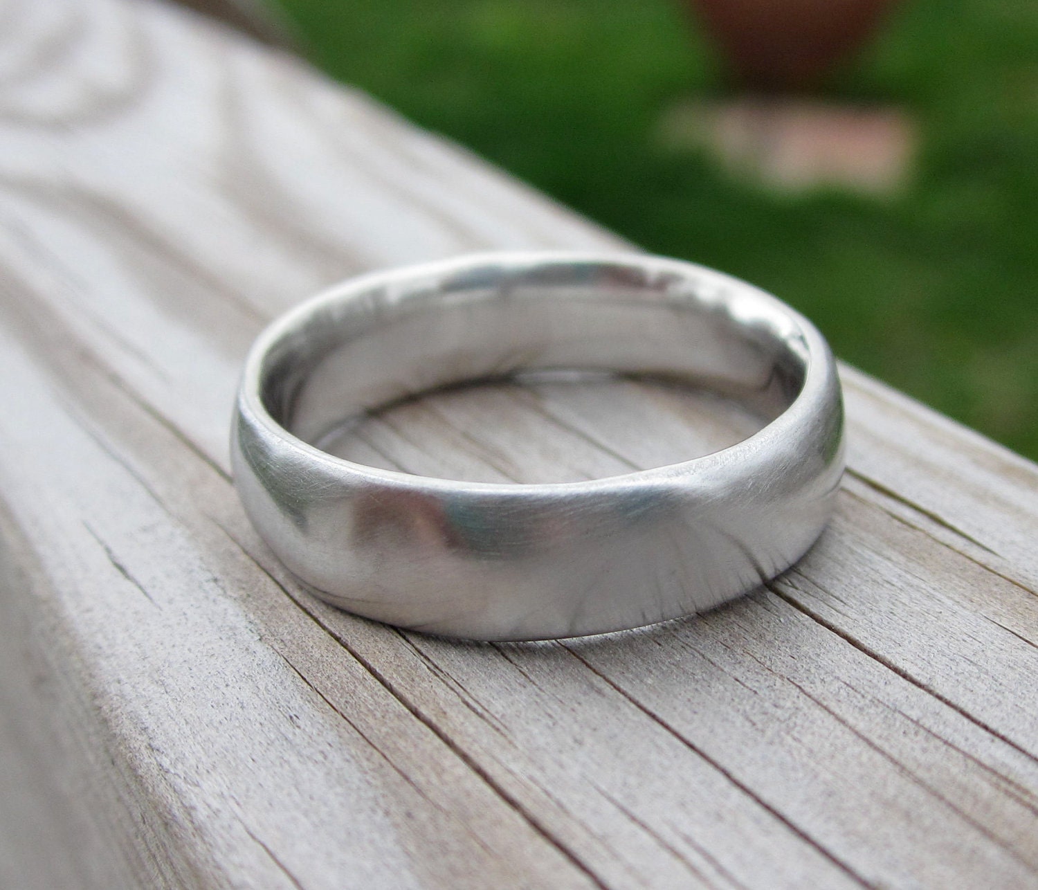 Unique Wedding Band - 10k White Gold