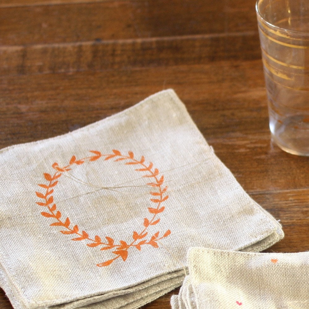 garland coasters, set of 4