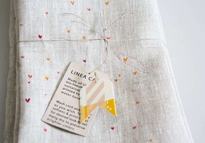 napkins, tiny hearts (set of 2) - lineacarta