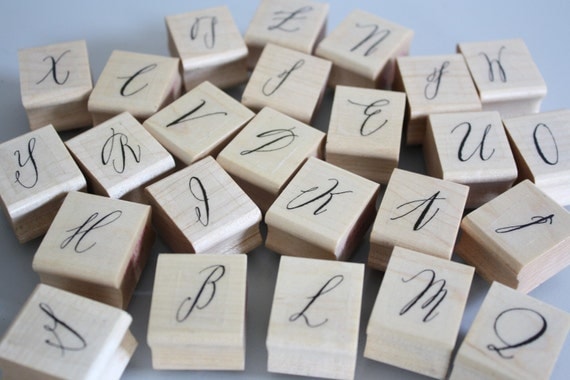 rubber stamp, calligraphy letter