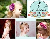 Sale How to make fabric flowers tutorial bundle pack of 4 PDF ebooks instructions and patterns Instant Download
