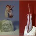 Roan Unicorn with blue eyes -- OOAK fantasy sculpture equine bust