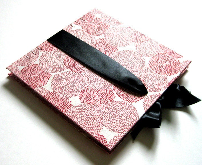 Cherry Mums Large Guest Book - Made to order