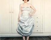 silk shantung wedding dress, ready to ship in size 4